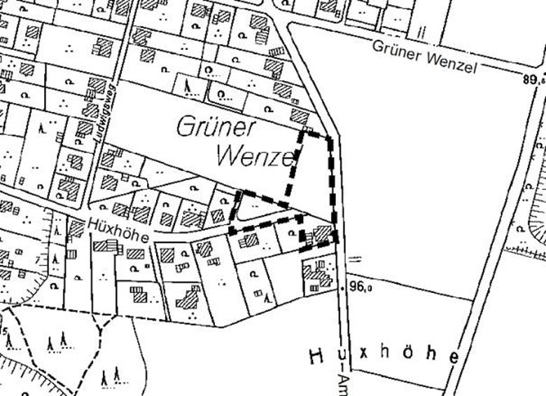 Skizze B-Plan 17 "Grüner Wenzel"