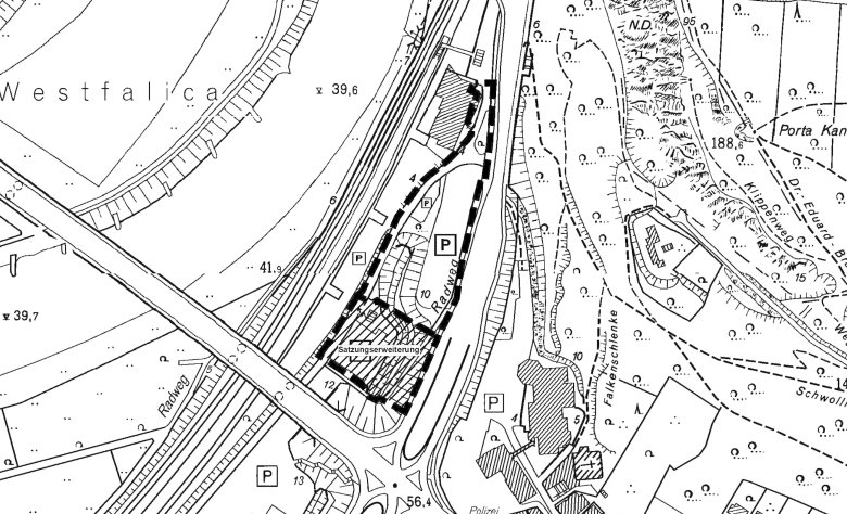 Lageplan Haltepunkt Porta Westfalica