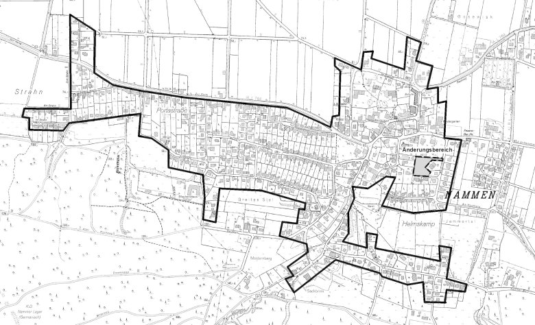 Lageplan zu „Dorf Nammen“ (Innenbereichssatzung)