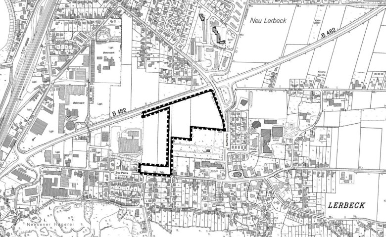 117. Änderung des Flächennutzungsplanes „Gewerbegebiet Lerbeck zwischen B 482 und L 764“