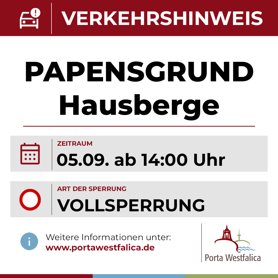 Hinweistafeln Sperrung Papensgrund