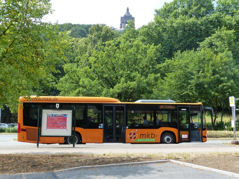 Foto des Bus-Shuttles zum Kaiser-Wilhelm-Denkmal