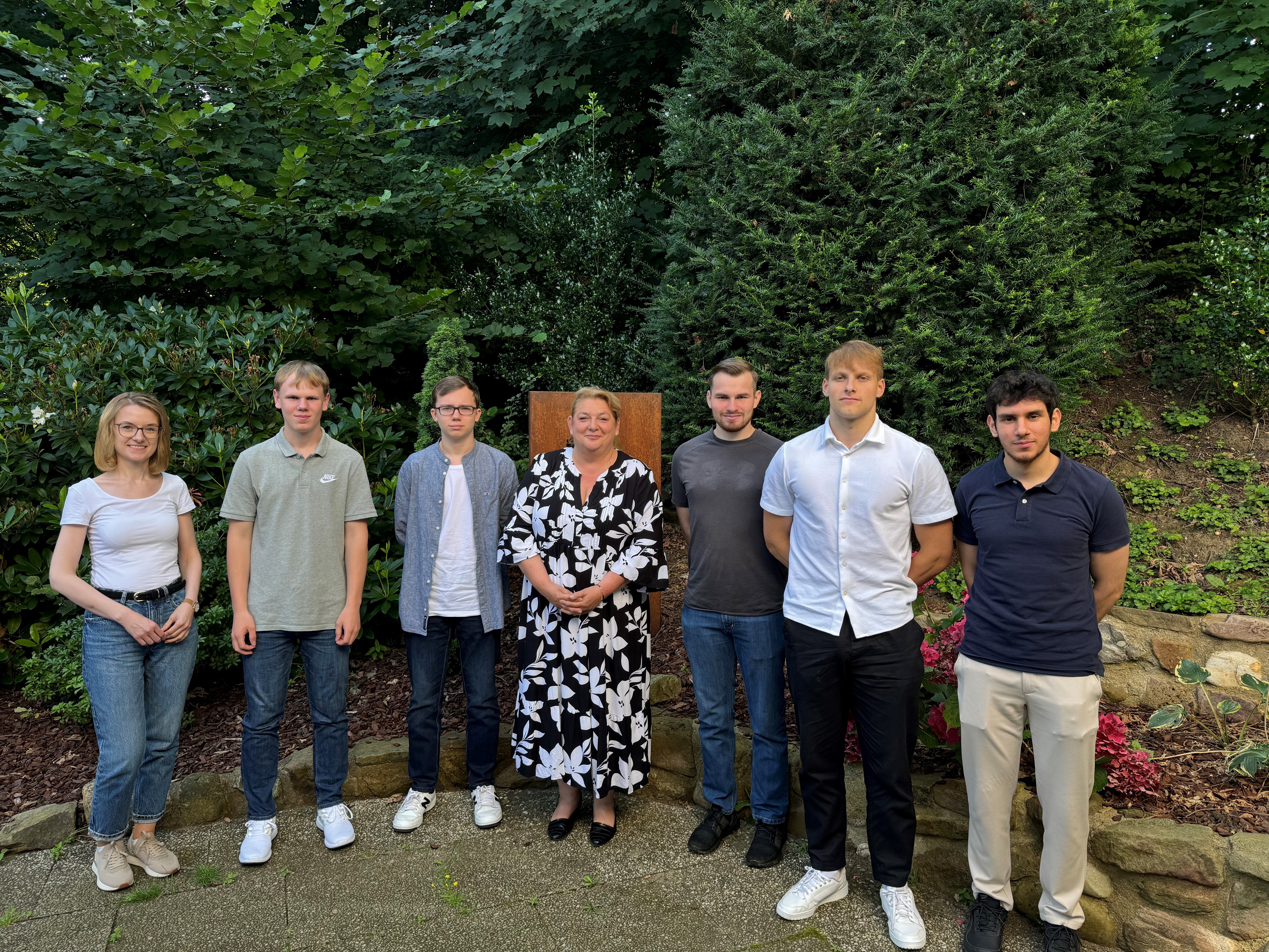 Bürgermeisterin Grotjohann begrüßte die neuen Auszubildenden