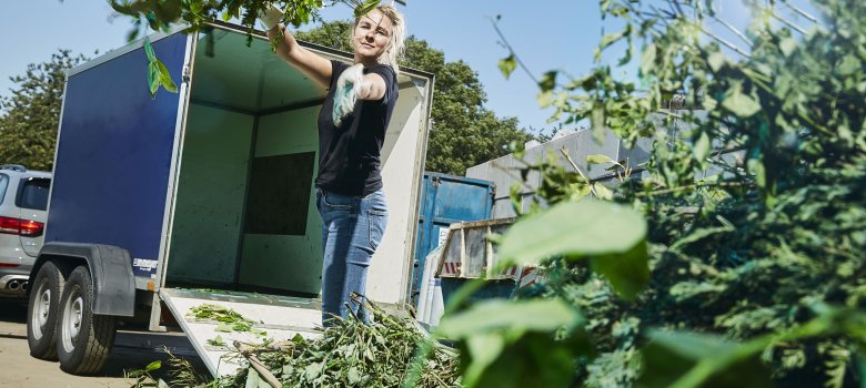 Entsorgung von Grünabfall bei PreZero