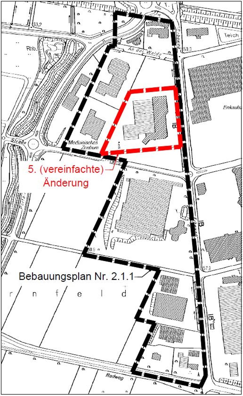 Eine Karte mit eingezeichnetem Geltungsbereich